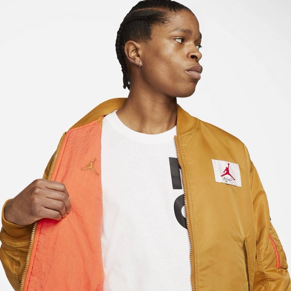 NWT - Jordan Flight Reversible Bomber Jacket - Men’s S - Wheat/Orange - Nvr worn - Picture 11 of 12